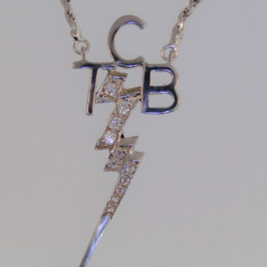 1081 - TCB Necklace – Sterling Silver with CZ Stones by Lowell Hays