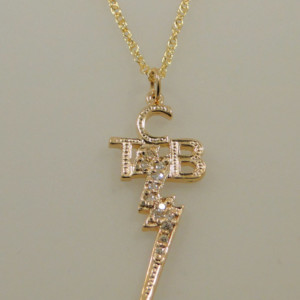 1091 - 14k TCB Necklace with CZ Stones by Lowell Hays