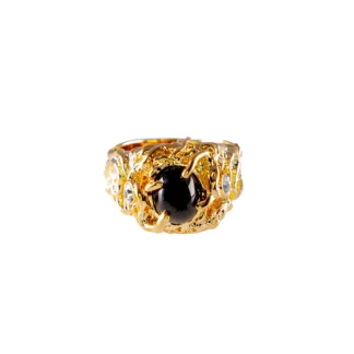 Black-Star-Sapphire-Ring by Lowell Hays(ELV012)