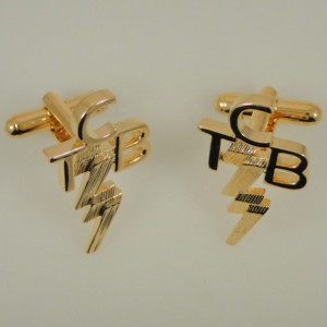 ELV097G - Elvis TCB Cuff Links by Lowell Hays