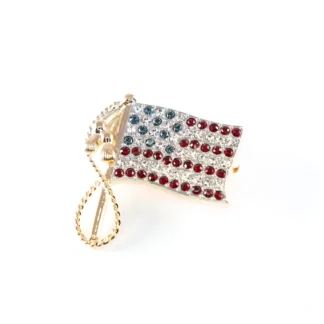 18k American Flag Pin by Lowell Hays