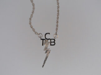 TCB Necklace – Sterling Silver Plated – Lisa Marie Size | Elvis Jeweler | ELV019LS