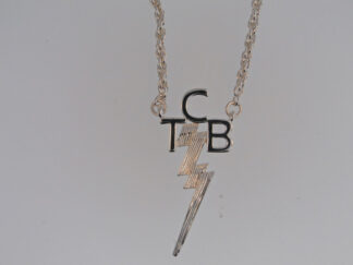 TCB Necklace – Sterling Silver Plated | Elvis Jeweler | SKU ELV019NS