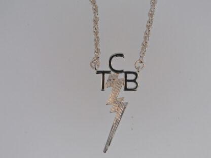 TCB Necklace – Sterling Silver Plated | Elvis Jeweler | SKU ELV019NS