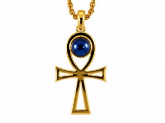 Elvis Ankh with Blue Sapphire by Lowell Hays