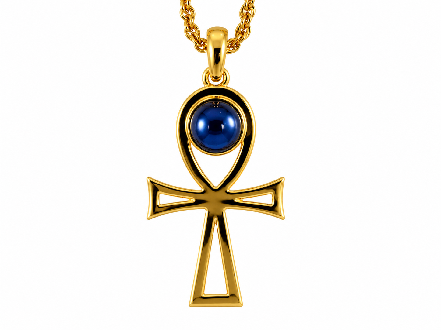 Elvis Ankh with Blue Sapphire by Lowell Hays