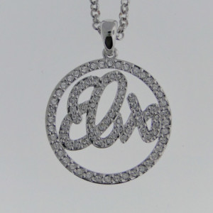 ELV083NS - Elvis Necklace – Sterling Silver Plated by Lowell Hays