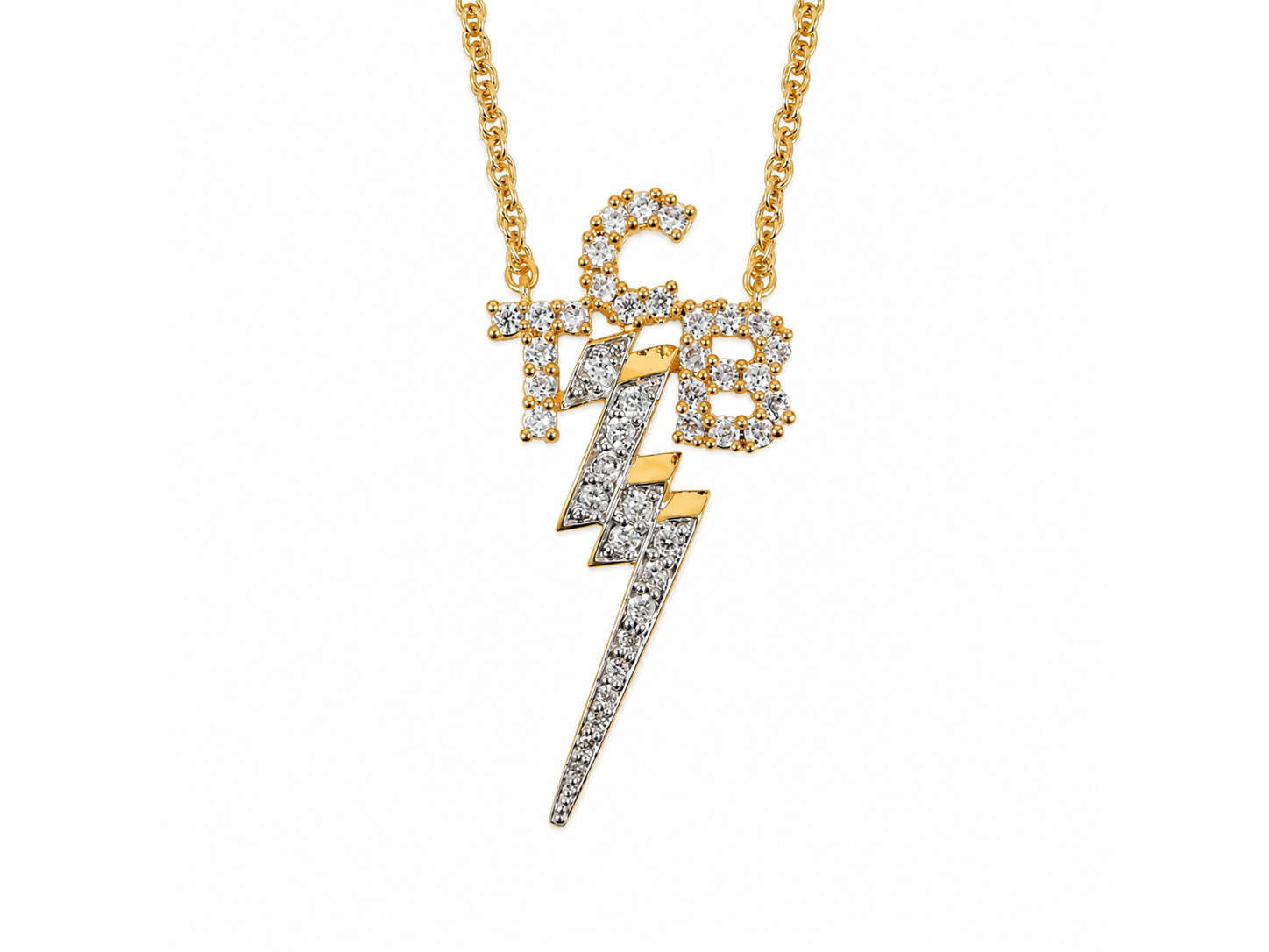 TCB Necklace with CZ Stones by Lowell Hays
