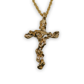Gold Nugget Cross by Lowell Hays
