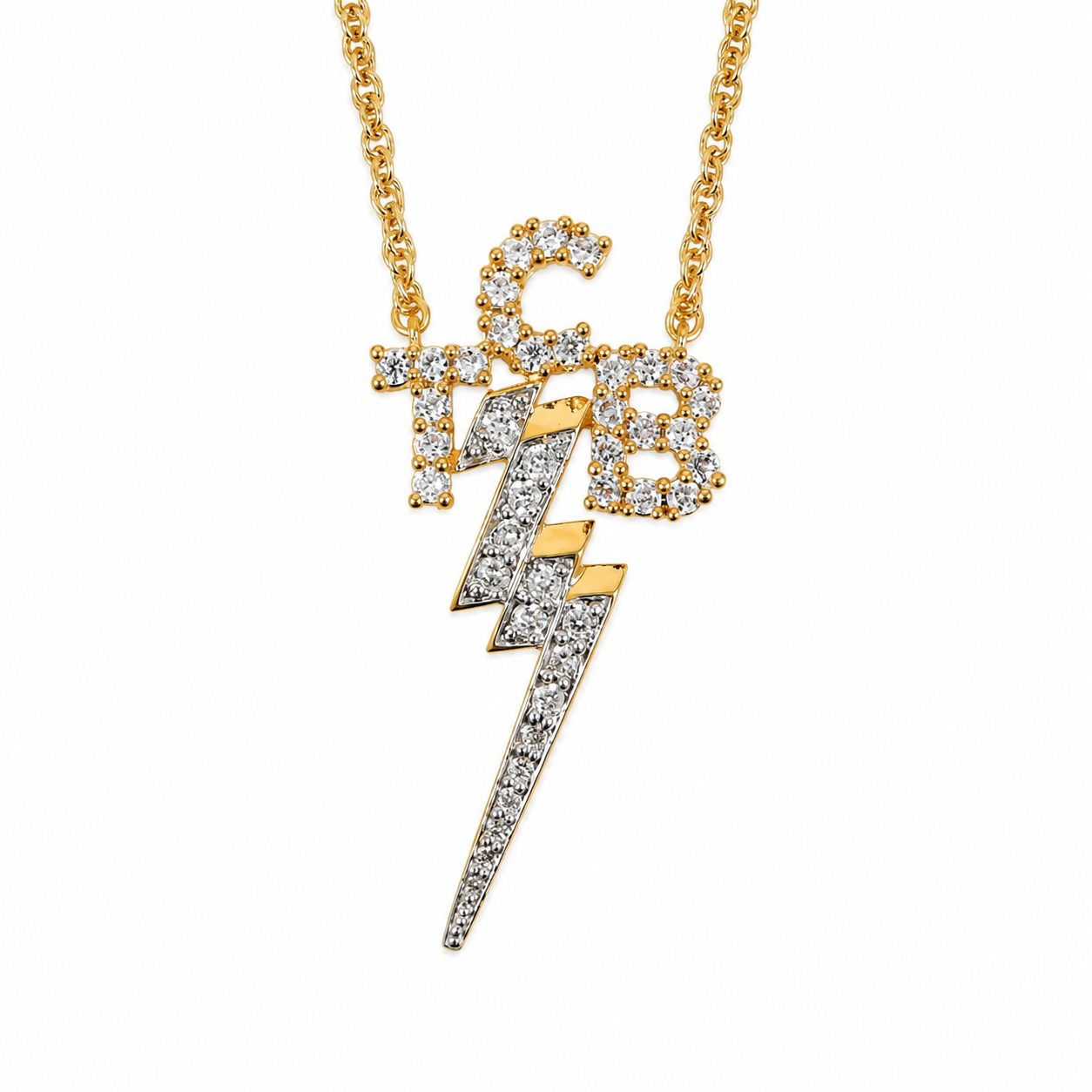 TCB Necklace with CZ Stones by Lowell Hays