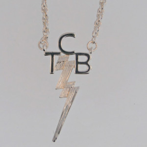 elv019ns - TCB Necklace – Sterling Silver Plated by Lowell Hays