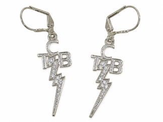 Silver Plated TCB Earrings with Swarovski Crystals by Lowell Hays