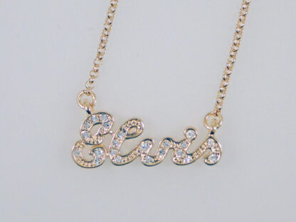 Gold Plated Signature Necklace | Elvis Jeweler Lowell Hays | SKU ELV042NFC