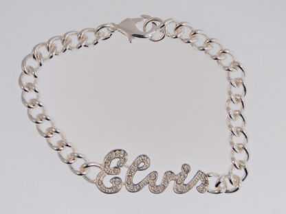 Silver Plated Bracelet with Swarovski Crystals | Lowell Hays | Elvis Jeweler