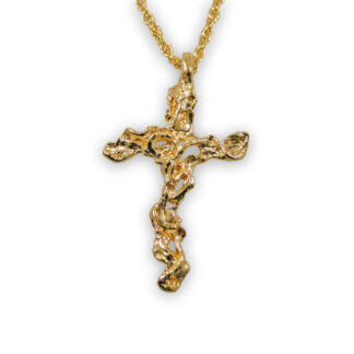 Elvis Gold Nugget Cross by Lowell Hays