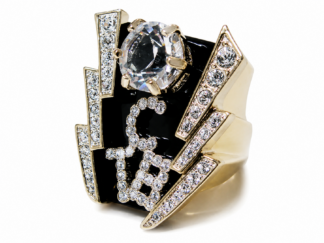 14k Gold Elvis TCB ring by Lowell Hays