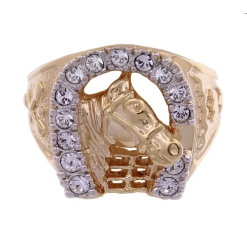 Horse Head Horseshoe Ring by Lowell Hays
